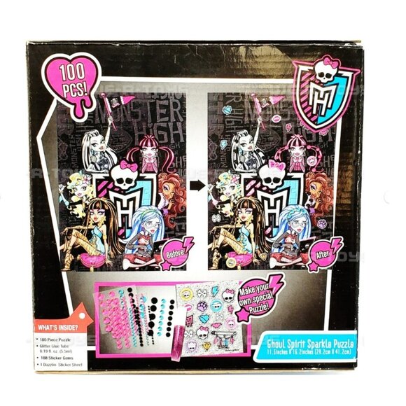 Monster High Sparkle Shine DIY Puzzle 100 Piece Craft Activity Set - Picture 3 of 4